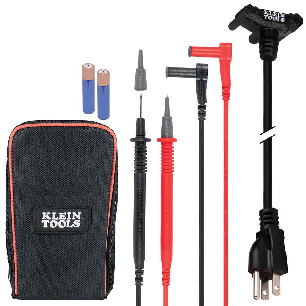 imageKlein Tools MM420 Digital Multimeter AutoRanging TRMS Multimeter 600V ACDC Voltage 10A ACDC Current 50 MOhms ResistanceGFCI Receptacle Tester