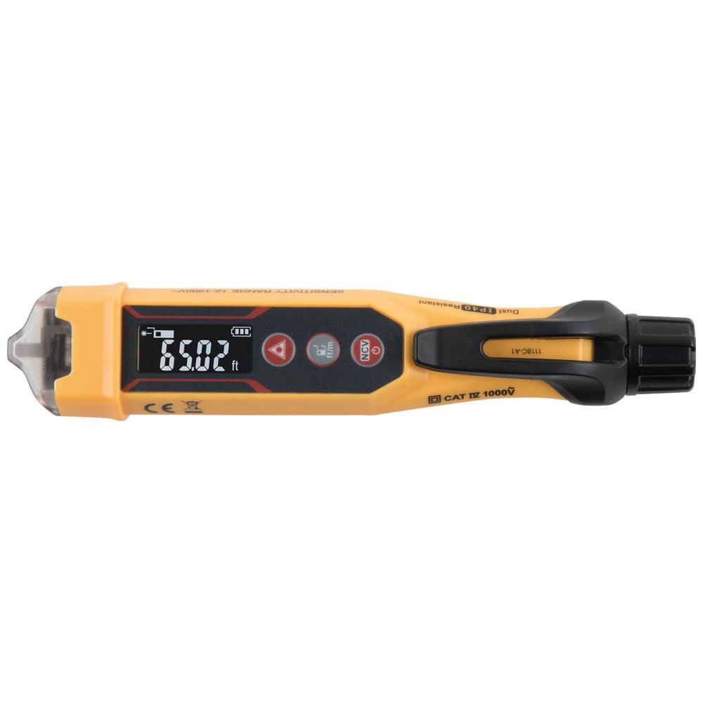 imageKlein Tools NCVT4IR NonContact Voltage Tester 12  1000V AC Pen with IR Thermometer 22 to 482Degree Fahrenheit LED and Audible Alarms Pocket Clipwith Laser Distance Meter