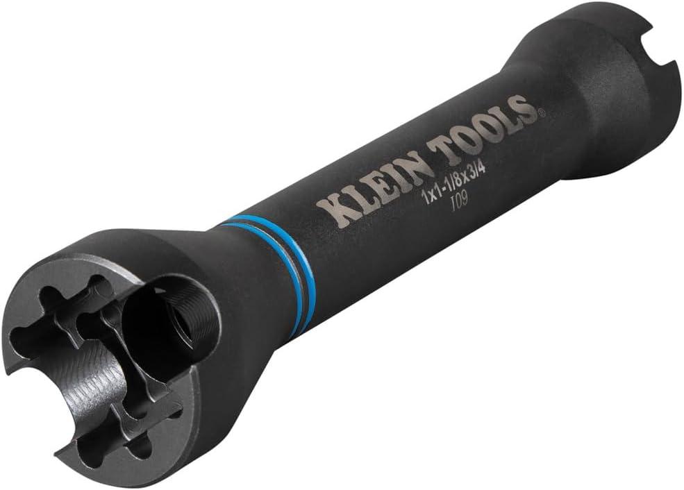 imageKlein Tools NRHD4 Impact Socket Set 4in1 SAE Socket Wrench 4 Point Sockets 34 1316 1 118Inch Sockets and 716Inch Hex Adapter5in1