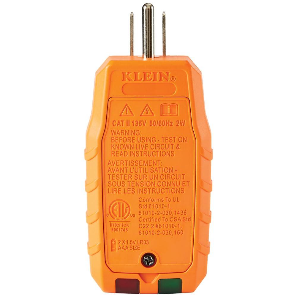 imageKlein Tools RT250 GFCI Outlet Tester with LCD Display Electric Voltage Tester for Standard 3Wire 120V Electrical ReceptaclesReceptacle Tester