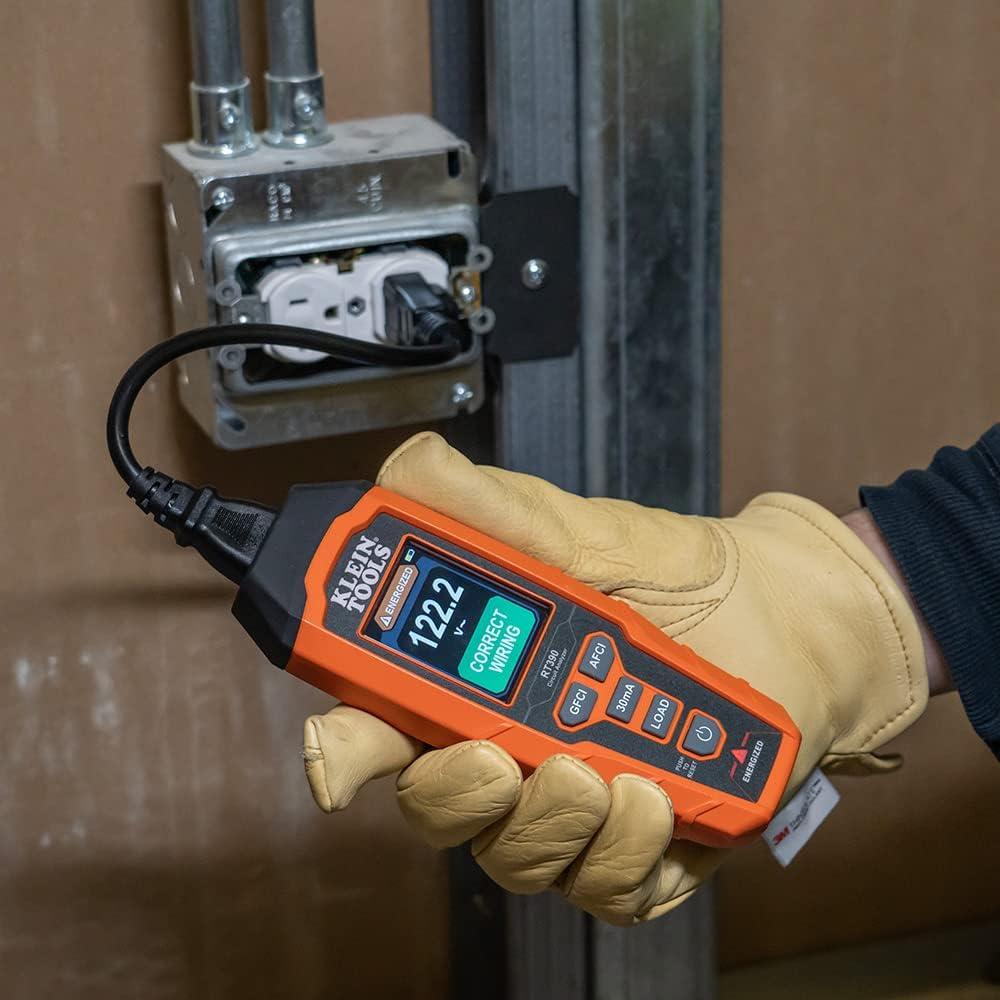 imageKlein Tools RT390 Circuit Analyzer with Large LCD Identifies Wiring Faults GFCI and AFCI Tester Voltage Drop Displays Trip Time