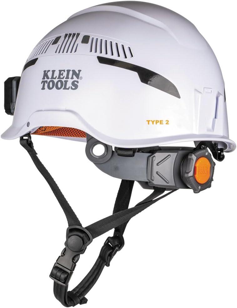 imageKlein Tools Safety Helmet Type2 Safety Helmet Vented Class CHelmet w  Light