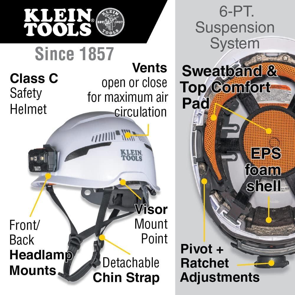 imageKlein Tools Safety Helmet Type2 Safety Helmet Vented Class CSafety Helmet