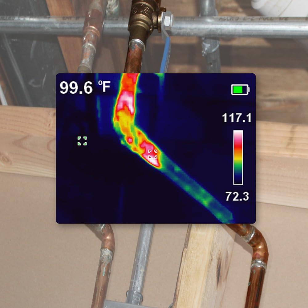 imageKlein Tools TI250 Rechargeable Thermal Imaging Camera Camera Displays Over 10000 Pixels with 3 Color Palettes High  Low Temperature Points
