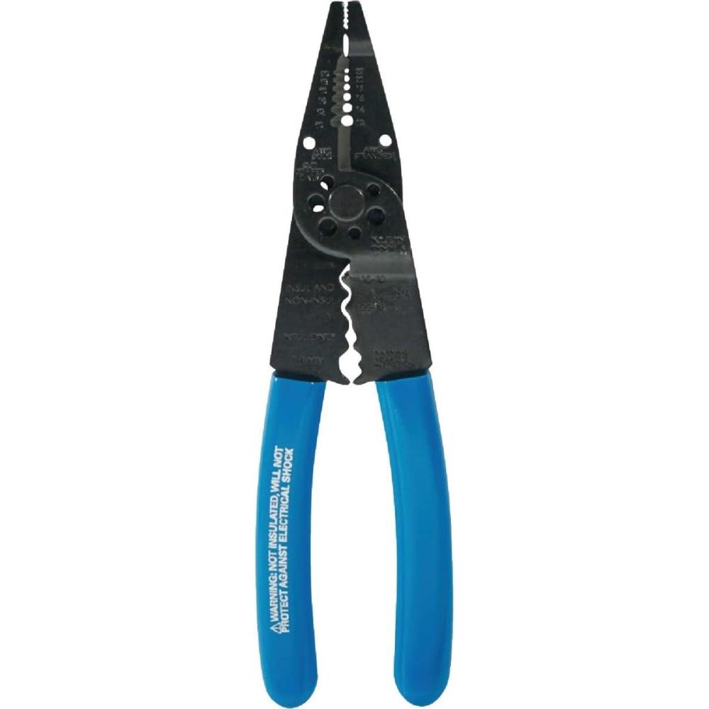 imageKlein Tools 1010 Multi Tool Long Nose Wire Cutter Made in USA Wire Crimper Stripper and Bolt Cutter MultiPurpose Electrician Tool 8Inch Long