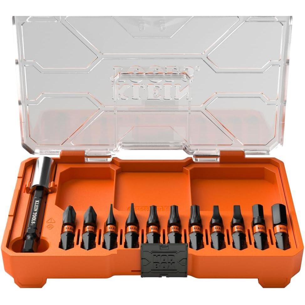 imageKlein Tools 33801S Impact Driver Bit Set 12Piece S2 Steel MODbox Compatible Storage Case Magnetic Bit Holder Professional Driver Bits