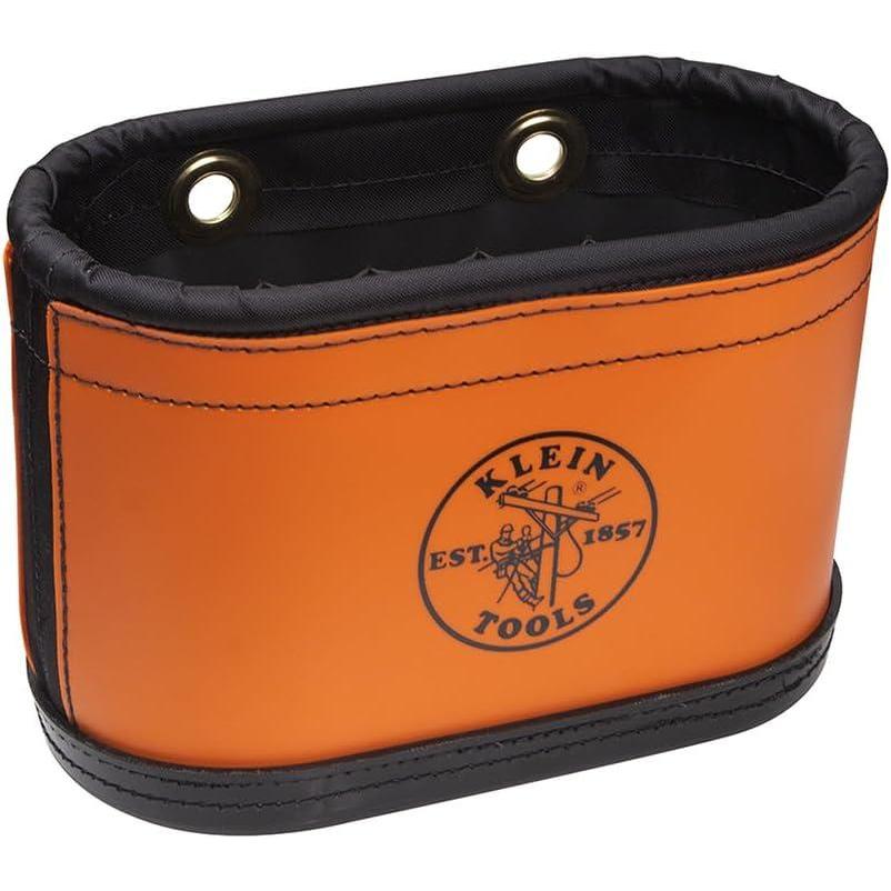 imageKlein Tools 5144BHB Oval HardBody Bucket Tool Organizer with Kickstand Hook Holes NonConductive Plastic Polypropylene Bottom 15PocketOrganizer