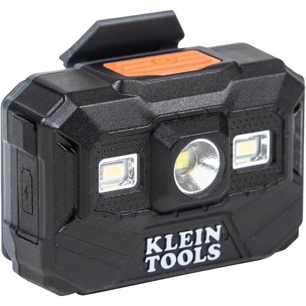 imageKlein Tools 56062 Rechargeable LED Headlamp  Worklight for Klein Hardhats 300 Lumens AllDay Runtime 3 Modes for Work and OutdoorsHeadlamp