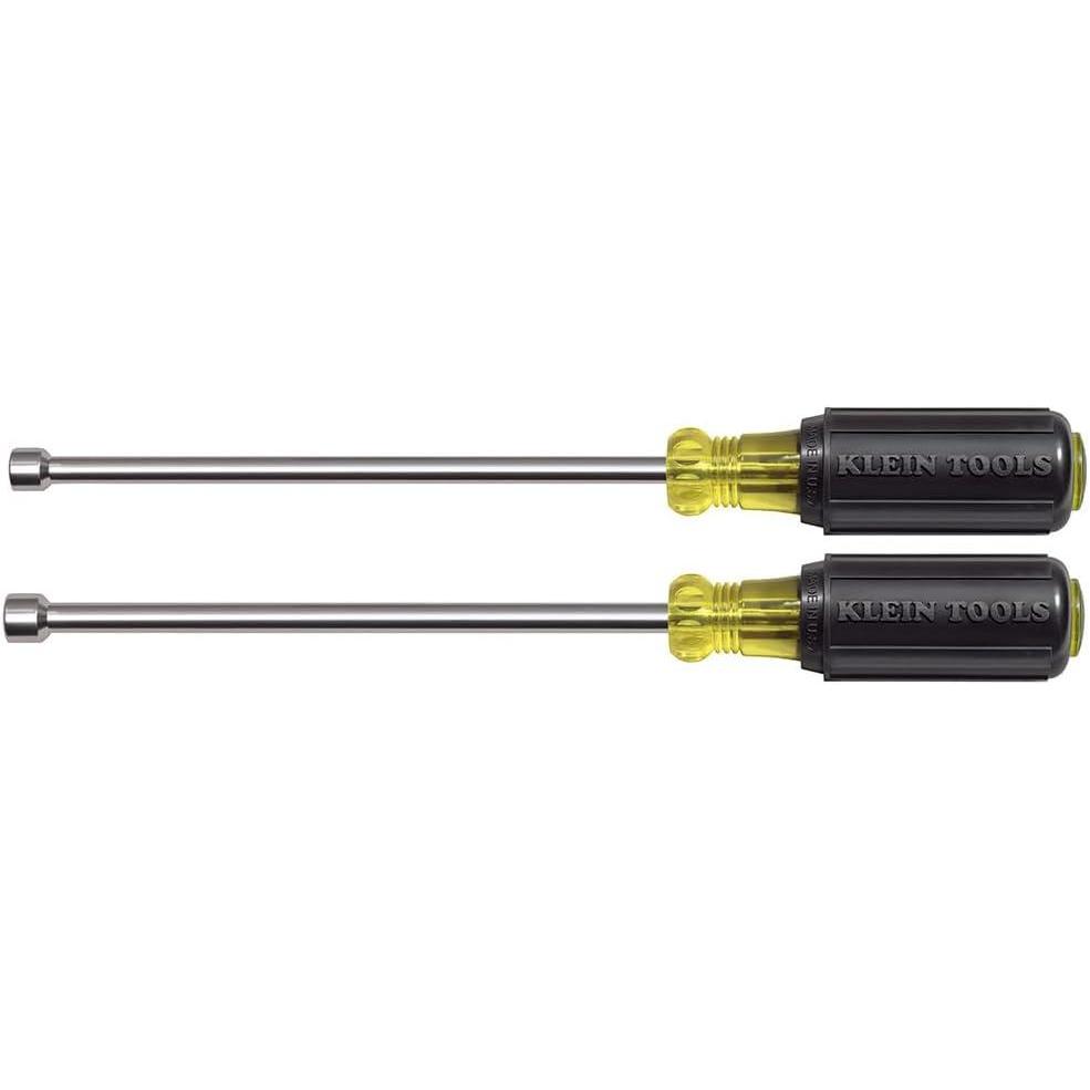 imageKlein Tools 646M Tool Set Made in USA Magnetic Nut Drivers Sizes 14 and 516Inch 6Inch Shafts 2PieceMagnetic