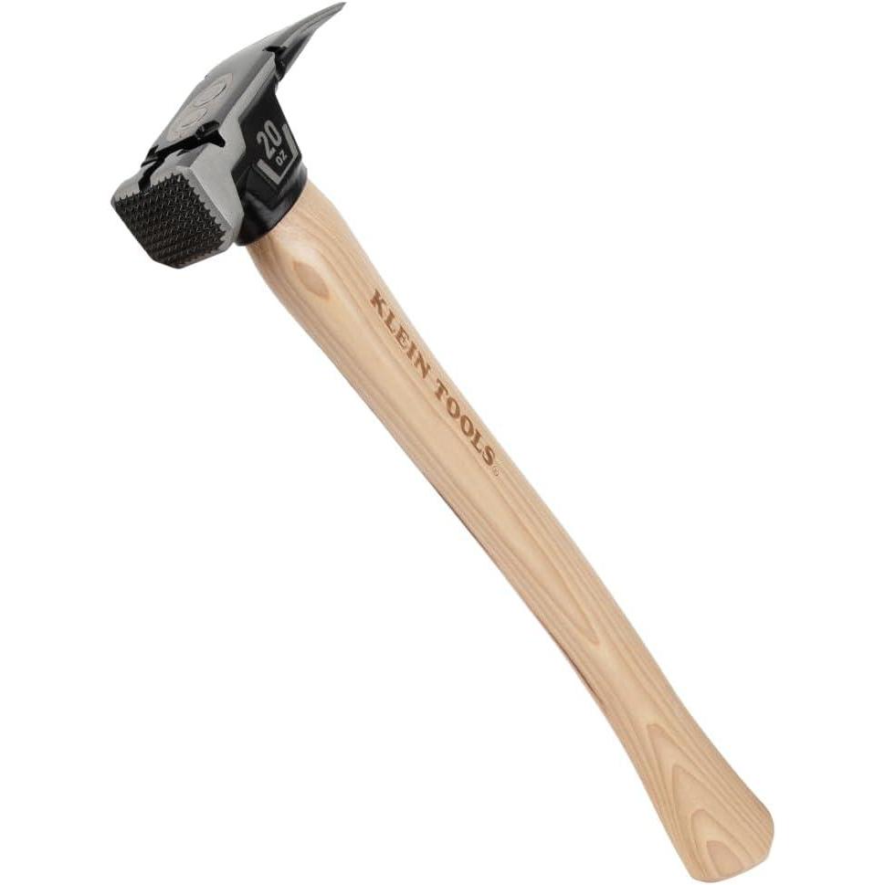 imageKlein Tools 83226 Linemans 26Ounce Claw Milled Hammer Fiberglass Handle Heavy Duty for Utility Poles Milled Face High Visibility Orange20 oz