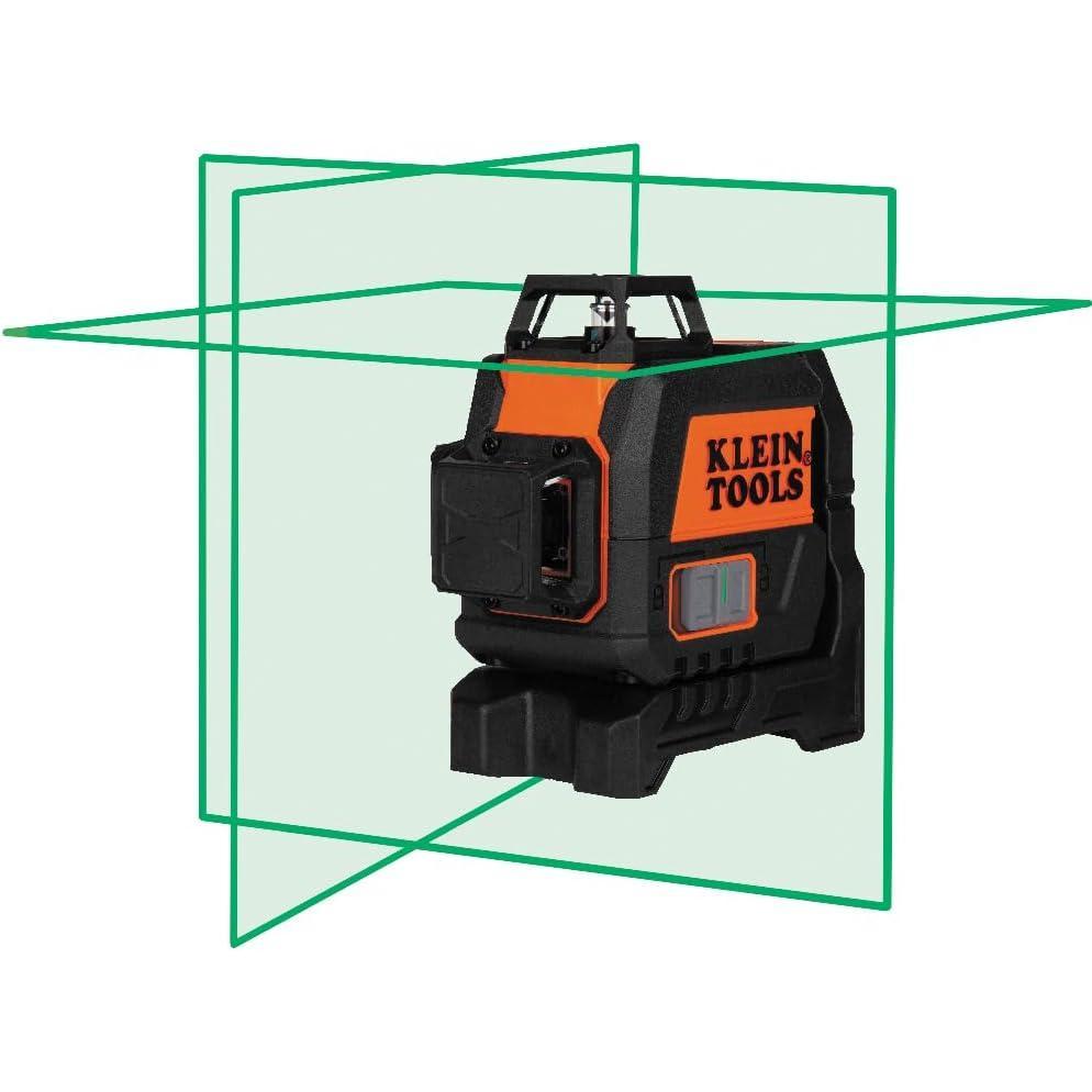 imageKlein Tools 93CPLG Compact SelfLeveling Laser Level Bright Green Cross Line 360Degree Laser Planes Rechargeable Magnetic Mount360Degree Planar