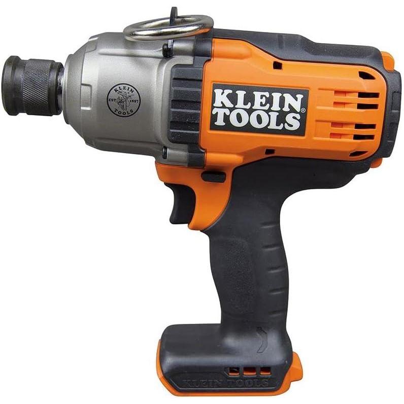 imageKlein Tools BAT207161 Cordless Impact Wrench 500 ftlb Torque 716Inch Chuck Variable Speed Safety Lockout DeWALT 20V LithiumIon PoweredImpact Wrench Tool Only
