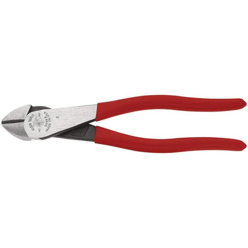 imageKlein Tools D2488 Pliers Made in USA Diagonal Cutting MultiPurpose Pliers with Angled Head HighLeverage Design and Short Jaw 8Inch8Inch