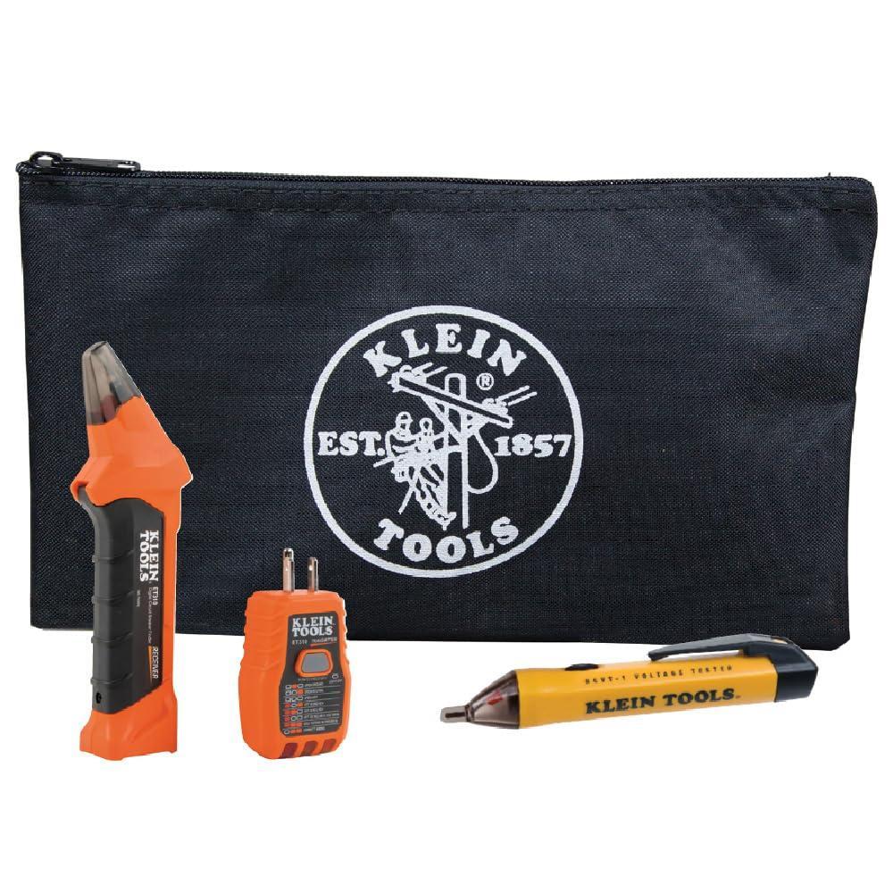 imageKlein Tools ET310 AC Circuit Breaker Finder Electric and Voltage Tester with Integrated GFCI Outlet Tester3Piece Kit