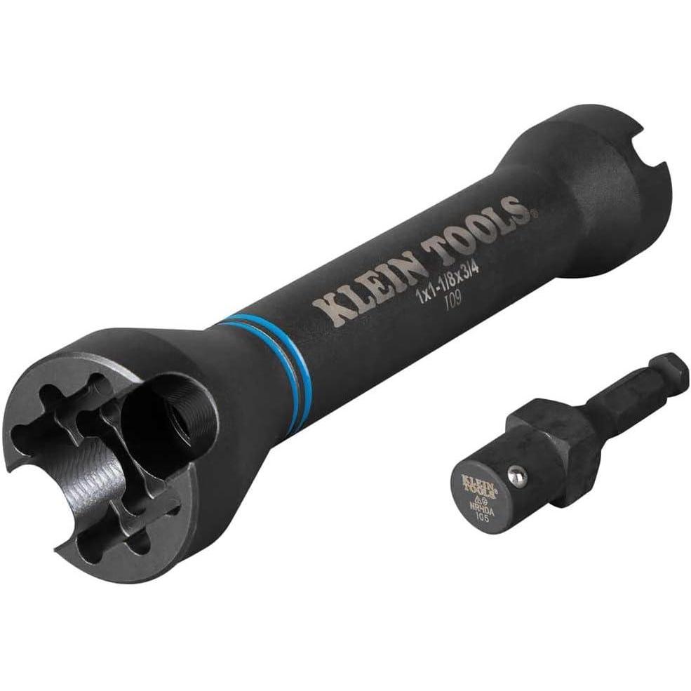 imageKlein Tools NRHD4 Impact Socket Set 4in1 SAE Socket Wrench 4 Point Sockets 34 1316 1 118Inch Sockets and 716Inch Hex Adapter5in1