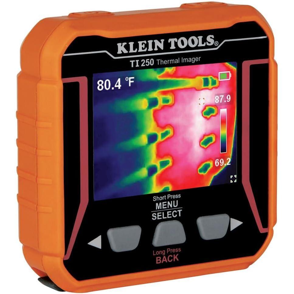 imageKlein Tools TI250 Rechargeable Thermal Imaging Camera Camera Displays Over 10000 Pixels with 3 Color Palettes High  Low Temperature Points