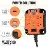 imageKlein Tools 29601 Magnetic Power Strip with Surge Protector Extension Cord 4 Outlets 3 USB Ports 5Foot Cord Power Supply Box with Light PowerBox 1 Heavy DutyPowerBox