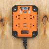 imageKlein Tools 29601 Magnetic Power Strip with Surge Protector Extension Cord 4 Outlets 3 USB Ports 5Foot Cord Power Supply Box with Light PowerBox 1 Heavy DutyPowerBox
