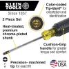 imageKlein Tools 32378 Combination Tip Screwdriver Set Made in USA with 1 and 2 Combination Tips and CushionGrip Handles 2PieceScrewdriver Set