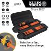 imageKlein Tools 32584INSR Precision 8in1 Screwdriver Set with Case 1000V Rated Insulated Set with Phillips Slotted and Tamperproof TORX Bits8in1