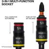 imageKlein Tools 32914HD 14in1 Impact Rated Flip Socket Set SAE and Metric Sizes Magnetic Socket Set with 12 Hex Drivers and Bit Holder CushionGrip Handle7in1