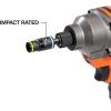 imageKlein Tools 32933M 6in1 Metric Impact Socket Set 3 Flip Sockets with 7 8 10 12 13 and 14 mm Nut Driver Sizes Impact Rated 5Inch Shaft2in1