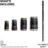 imageKlein Tools 32934 Impact Driver 9in1 SAE Impact Socket Set 4 Flip Sockets with 14 516 38 716 12 916 58 and 34Inch Nut Driver Sizes with Bit Holder 612Inch Shaft8in1 Metric