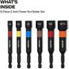 imageKlein Tools 32946S 4Inch Power Nut Setters 6Piece Set ImpactRated Magnetic ColorCoded SAE