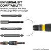imageKlein Tools 32960A Fastbit TruGrip Screwdriver BallStyle Handle with QuickRelease Collar 2 Phillips and 6 mm Slotted DoubleEnded Bit 14Inch Bit Compatible