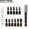 imageKlein Tools 33801S Impact Driver Bit Set 12Piece S2 Steel MODbox Compatible Storage Case Magnetic Bit Holder Professional Driver Bits