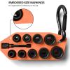 imageKlein Tools 33808 GrabAndGo Impact Socket Set SAE 7Piece Set with Sleeve Carabiner and 38Inch Drive ColorCoded 14 516 38 716 12 and 916Inch Sockets10Piece
