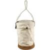 imageKlein Tools 5104CLR17 Canvas Bucket with ZipClose Top and Leather Bottom 14Inch Diameter 150Pound Load Rated Utility Bucket Natural17Inch