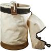 imageKlein Tools 5104CLR17 Canvas Bucket with ZipClose Top and Leather Bottom 14Inch Diameter 150Pound Load Rated Utility Bucket Natural17Inch