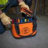 imageKlein Tools 5144BHB14OS HardBody Bucket Aerial Oval Tool Bucket with Drain Holes 29 PocketsOrangeBlack