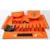 imageKlein Tools 51828 Tool Apron Made in USA 18Inch Aerial Apron with 8 Pockets and Tool Pouches Loops and Hooks in HiViz OrangeWith Magnet