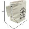 imageKlein Tools 5416T Tool Bag BullPin and Bolt Pouch No 4 Canvas with Tunnel Connection 5 x 10 x 9Inch1 Count Pack of 1