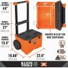 imageKlein Tools 54802MB MODbox Rolling Tool Box Heavy Duty Portable Tool Organizer with Side Mounting 10Inch Rubber Wheels Removable Handle Deep Stackable SetOne Drawer Rolling Toolbox