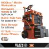 imageKlein Tools 54802MB MODbox Rolling Tool Box Heavy Duty Portable Tool Organizer with Side Mounting 10Inch Rubber Wheels Removable Handle Deep Stackable SetTwo Drawer Rolling Toolbox