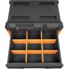 imageKlein Tools 54802MB MODbox Rolling Tool Box Heavy Duty Portable Tool Organizer with Side Mounting 10Inch Rubber Wheels Removable Handle Deep Stackable SetTwo Drawer Rolling Toolbox