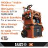 imageKlein Tools 54802MB MODbox Rolling Tool Box Heavy Duty Portable Tool Organizer with Side Mounting 10Inch Rubber Wheels Removable Handle Deep Stackable SetWire Spool Dispenser