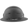 imageKlein Tools 60346 Hard Hat NonVented Full Brim Class E Premium KARBN Pattern Rechargeable Lamp Padded SweatWicking Sweatband Top PadHard Hat