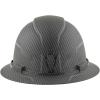 imageKlein Tools 60346 Hard Hat NonVented Full Brim Class E Premium KARBN Pattern Rechargeable Lamp Padded SweatWicking Sweatband Top PadHard Hat