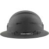 imageKlein Tools 60346 Hard Hat NonVented Full Brim Class E Premium KARBN Pattern Rechargeable Lamp Padded SweatWicking Sweatband Top PadHard Hat