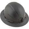 imageKlein Tools 60346 Hard Hat NonVented Full Brim Class E Premium KARBN Pattern Rechargeable Lamp Padded SweatWicking Sweatband Top PadHard Hat
