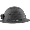 imageKlein Tools 60346 Hard Hat NonVented Full Brim Class E Premium KARBN Pattern Rechargeable Lamp Padded SweatWicking Sweatband Top PadHard Hat wRechargeable Light