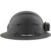 imageKlein Tools 60346 Hard Hat NonVented Full Brim Class E Premium KARBN Pattern Rechargeable Lamp Padded SweatWicking Sweatband Top PadHard Hat wRechargeable Light