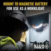 imageKlein Tools 60346 Hard Hat NonVented Full Brim Class E Premium KARBN Pattern Rechargeable Lamp Padded SweatWicking Sweatband Top PadHard Hat wWide Beam Headlamp