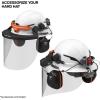 imageKlein Tools 60400T2 Type 2 Hard Hat NonVented Full Brim Class E 6Point Suspension with Accessory Mounts and Washable Padding