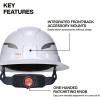 imageKlein Tools 60400T2 Type 2 Hard Hat NonVented Full Brim Class E 6Point Suspension with Accessory Mounts and Washable Padding