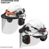 imageKlein Tools 60401T2 Type 2 Hard Hat Vented Full Brim Class C 6Point Suspension with Accessory Mounts and Washable PaddingHard Hat